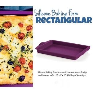 Tupperware Silicone Baking Form Rectangular Purple Cabbage 63FLFL 10465 NEW